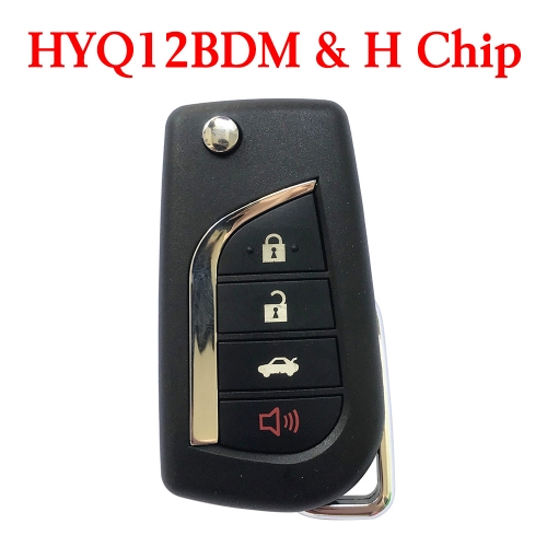 3+1 Buttons 315 MHz Flip Remote Key for Toyota Camry Corolla Camry 2014-2017 with H Chip - HYQ12BDM