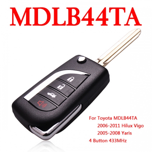 3+1 Buttons 315 MHz Remote Key For Toyota Hilux Vigo Yaris - MDLB44TA