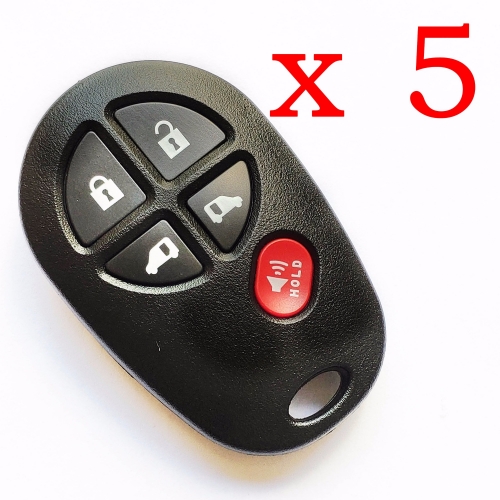 5 pieces Xhorse VVDI Toyota 4+1 Buttons Universal Remote Control