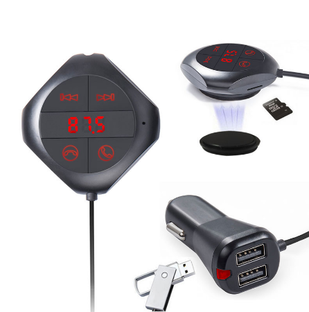 Car MP3 Player Car Bluetooth FM Transmitter Handsfree Car Kit MP3 Music Player Radio Voltage Monitor TF U Disk 2 USB Car Charger