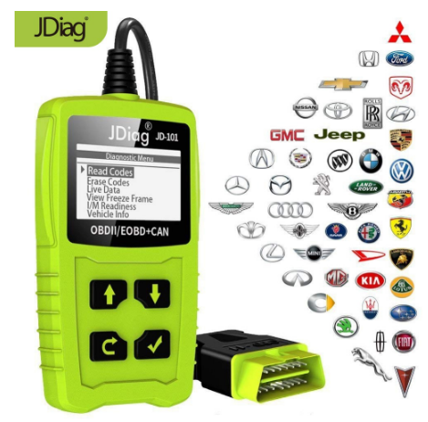 JDiag JD101 Code Readers Engine Scan Tool Check Engine Light Car Diagnostic Tool OBD2 Scanner Automotriz With Battery Test