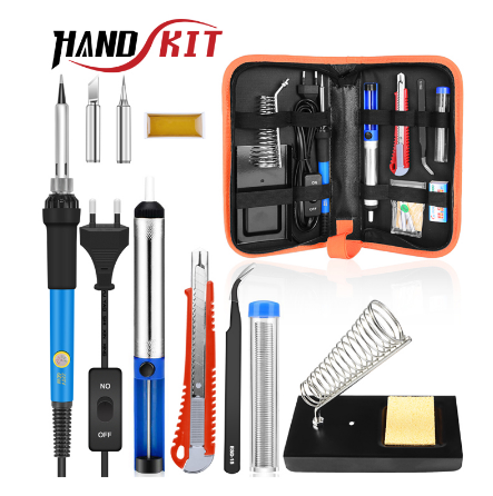 Handskit Soldering Iron kit 110V 220V Electric Soldering Iron With On-Offf Switch With Knife Desoldering Pump Soldering Tools
