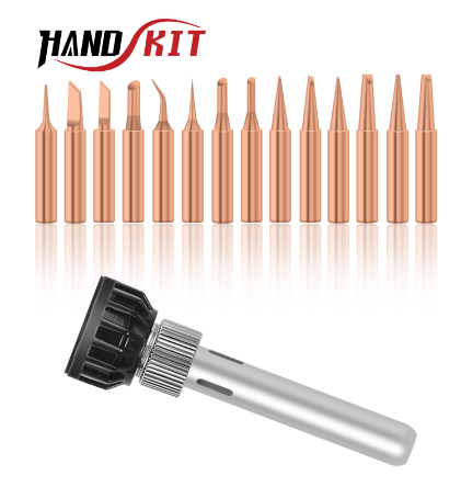 Handskit 15PCS Pure Copper Solder Iron Tip 900M Tip for Soldering Rework Station for 936, 937, 938, 969, 8586, 852D Solder Tips