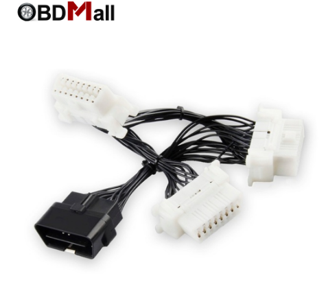 16 Pin OBD2 OBDii OBD 2 Splitter Extension Cable one Male to Three Female Y Cable OBD2 splitter OBD2 extension cable for ELM 327