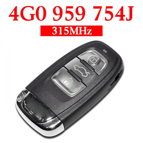 Original 3 Buttons 315 MHz Smart Proximity Key for Audi A6L A8L - 4G0 959 754J