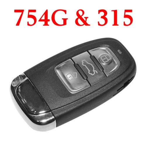 3 Buttons 315 MHz Remote Key for Audi A4L Q5 - 8K0 959 754G