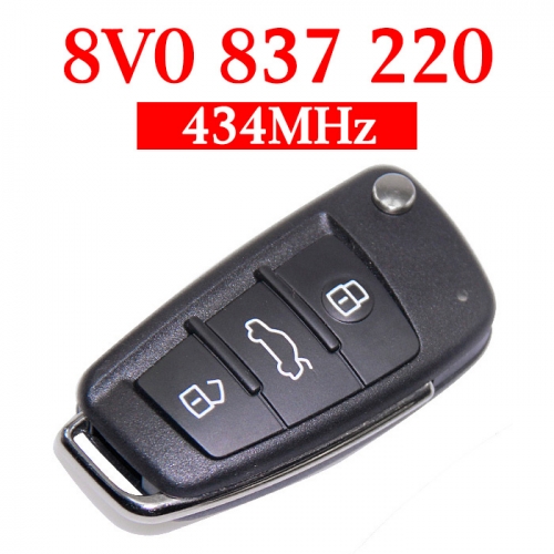 Genuine 434 MHz Flip Remote Key for Audi A1 A3 Q3 - 8V0 837 220 (MQB 48)