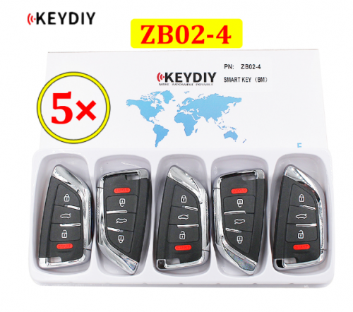 KEYDIY ZB02-4 Smart key BMW Knife style Universal Remote control - 5 pcs