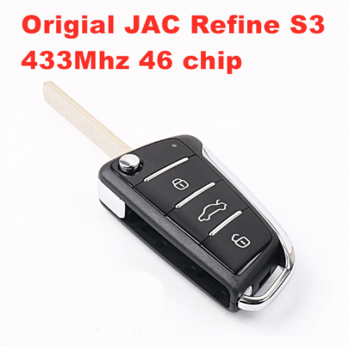 For original 2017 years JAC Refine S3 folding remote key control 433Mhz 46 chip with Logo