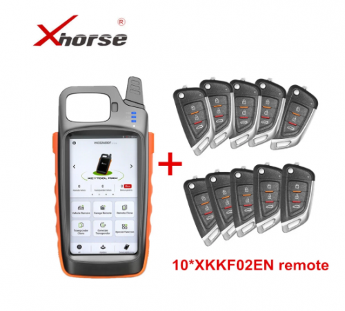 XHORSE VVDI KEY TOOL MAX Remote and Chip Generator With 10pcs Universal XKKF02EN Remote Keys Get Free ID48 96bit Function