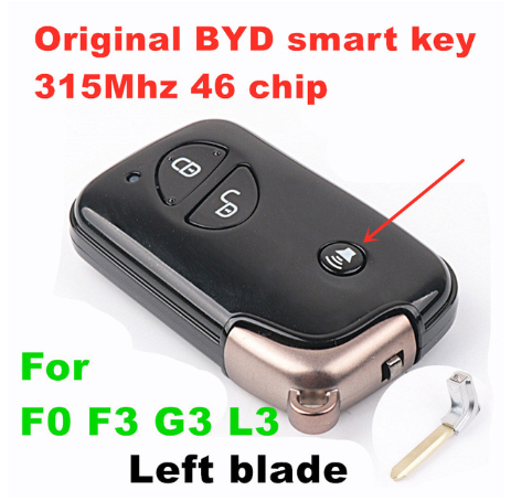 For Original BYD smart key 315Mhz 46 chip keyless go support all keys lost