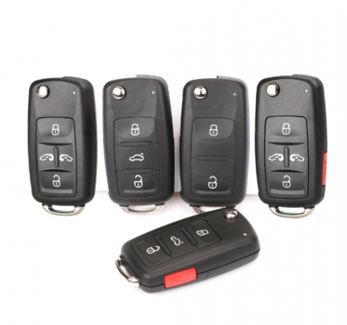 Original 2/3/4/5 Button Folding Remote Car Key Shell Flip Fob for VW Polo Golf MK6 Tiguan Touareg 202AD 202H 202Q