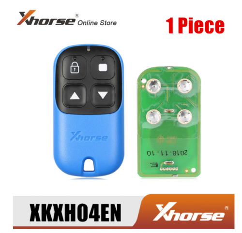 Xhorse XKXH04EN Garage Remote Key 4 Buttons Blue 1 Piece