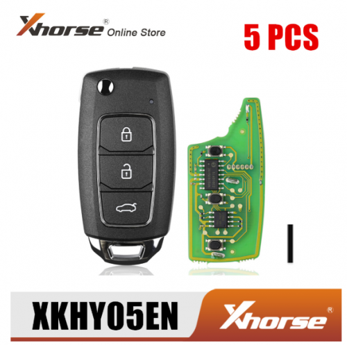 Xhorse XKHY05EN Wire Remote Key for Hyundai 3 Buttons English Version 5PCS/Lot