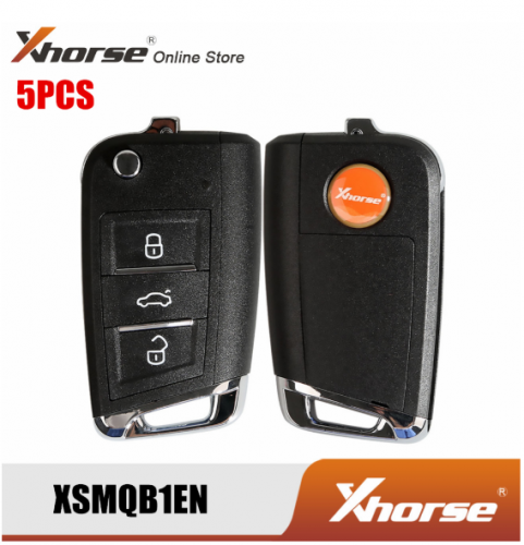 Xhorse XSMQB1EN Smart Remote Key For VW MQB Filp 3 Buttons Proximity English 5pcs/lot