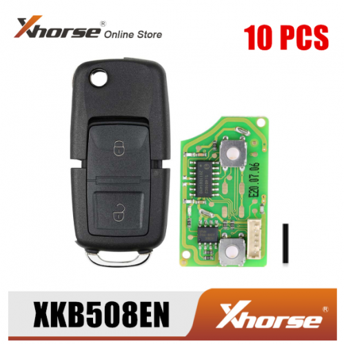 XHORSE XKB508EN Wire Universal Remote Key B5 Style 2 Buttons English Version 10pcs/Lot