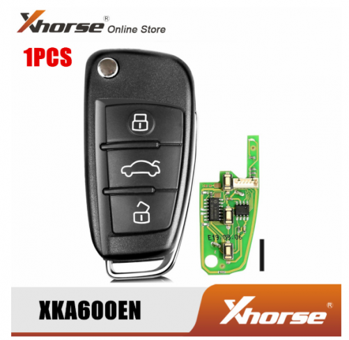XHORSE XKA600EN 3 Buttons Universal VVDI2 Programmer Key Chip For Audi A6L Q7 Type 1PCS