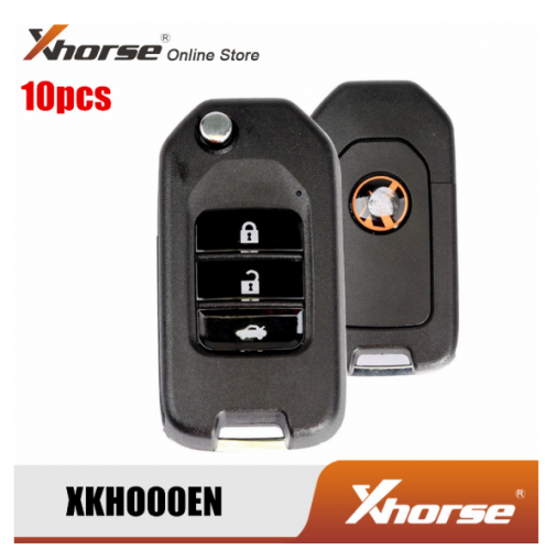 Xhorse XKHO00EN Wire Remote Key For Honda Flip 3 Buttons English Version 10pcs/lot