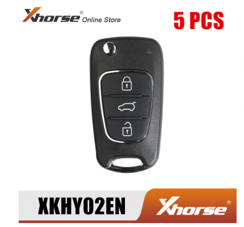 Xhorse XKHY02EN Wire Remote Key for Hyundai Flip 3 Buttons English 5PCS/Lot