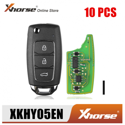 Xhorse XKHY05EN Wire Remote Key for Hyundai 3 Buttons English Version 10PCS/Lot