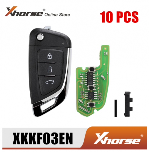 XHORSE XKKF03EN Universal Remote Key 3 Buttons Fob Knife Style 10pcs/Lot