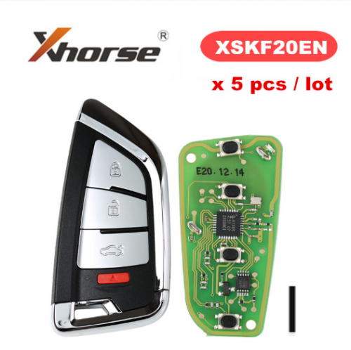 XHORSE XSKF20EN XS Series Universal Knife Style Smarty Remote With 4 Buttons for VVDI Key Tool VVDI2 5pcs/lot