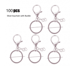 #100PCS keychain silve