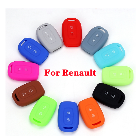 Hot silicone car key cover case shell fob for Renault Duster dacia scenic master megane 2 Buttons button remote key shell