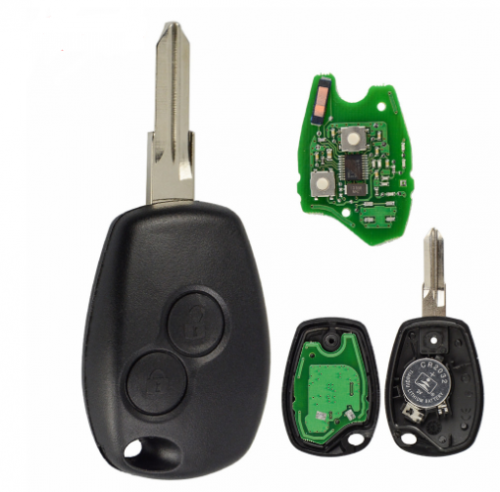 Remote Car Key 2 Button 433MHz PCF7961M HITAG AES Chip for Renault Logan II Sandero II 2014 Uncut VAC102