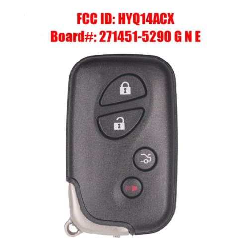Smart Remote Key 312.2MHz/314.3MHz/315.2MHz/433.92Mhz for Lexus RX350 RX450 RX450h GX460, HYQ14ACX, 271451-5290 G N E