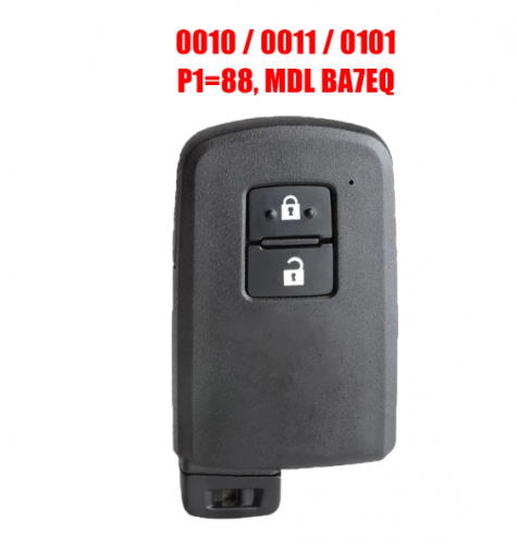 Keyless Smart Remote Car Key Fob 2 Buttons 434Mhz for Toyota Auris Yaris RAV4 2012 2013 2014 2015 2016 2017 MDL BA7EQ