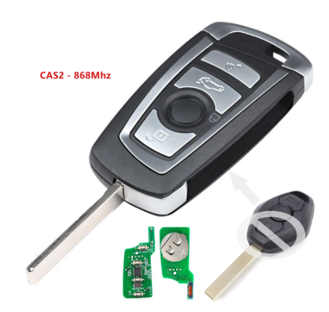 New style Modified 868MHZ folding flip remote key fob for BMW 3 5 6 series E93 E60 Z4 X5 X3 CAS2 HU92 UNCUT KEY WITH ID46 Chip