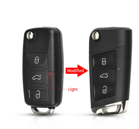 Modified Flip Remote Key Shell For Volkswagen VW Polo Passat B5 Golf MK5 Beetle 3 Buttons Replacement Car Key Cover