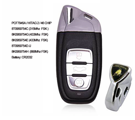 Modified as Lamborghini Remote Control Key For Audi 2008-16 A4 A5 Q5 8T0959754C 8T0959754D
