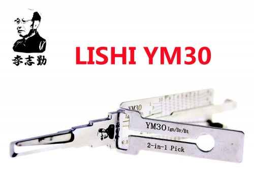 Original Lishi 2 in 1 YM30-SAAB 3-IN-1 Lock pick, for ignition lock, door lock, and decoder, genuine used for old series SAAB