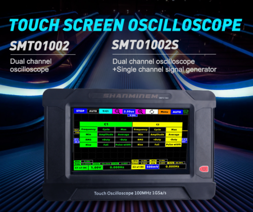 JINHAN Touch Screen Oscilloscope SMTO1002 2CH 100M/1G Sampling Rate Usb Oscilloscopes SMTO1002S 2CH+1CH Signal Generator