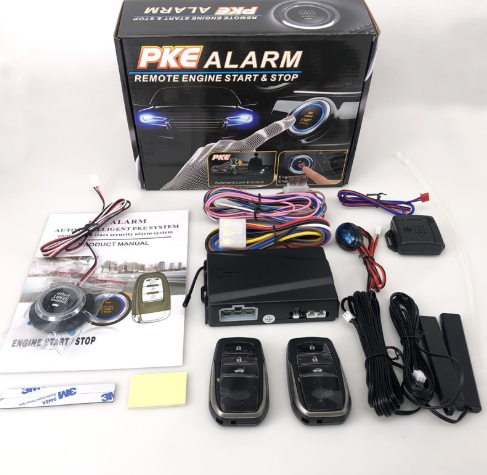 12V Car SUV Keyless Entry System  PKE Engine Start Alarm System Push One-button Start System Remote Starter Stop Car Accessories