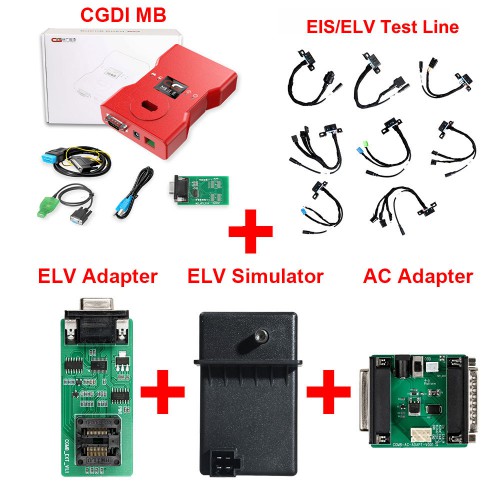 CGDI Prog MB Benz Key Programmer Support All Key Lost with Full Adapters for ELV Repair