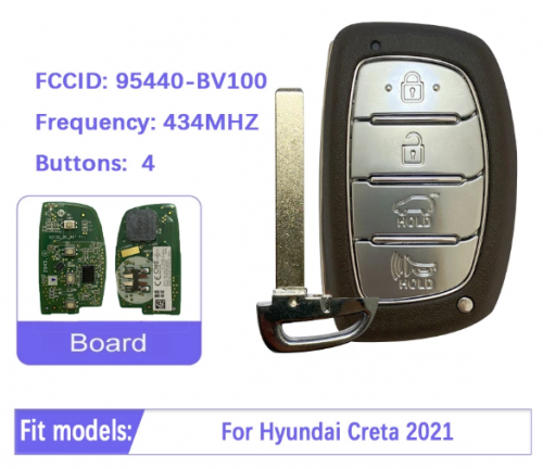 Original Hyundai Creta 2021 Genuine Smart Remote Key 4 Buttons 433MHz 95440-BV100