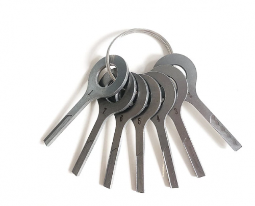 HU66 Locksmith Tool 7 Pieces Different Length Teeth Key Set No Risk for car keys