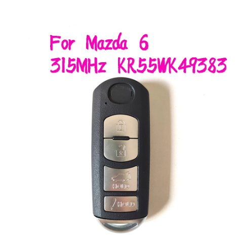 3+1 Buttons 315MHz Smart Proximity Key for Mazda 6 with Smart ID49 Chip FCCID: KR55WK49383 With logo