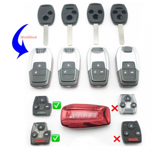 For Honda candy bar key modification shell