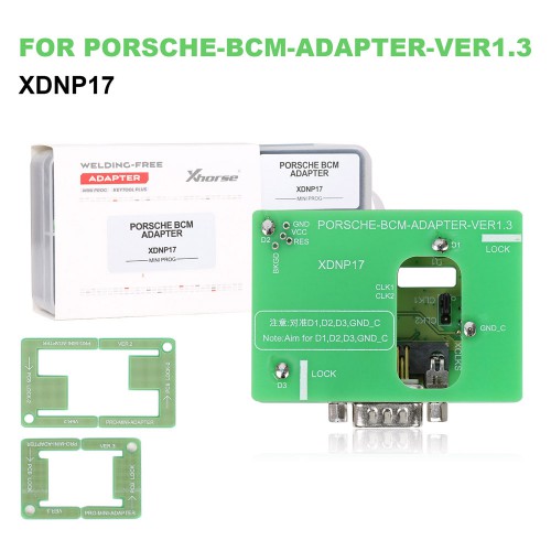 Xhorse XDNP17 Solder Free Adapter for Porsche BCM works with Mini Prog Key Tool Plus