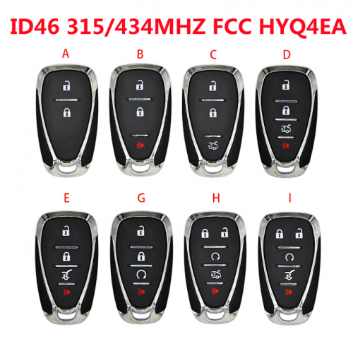 Chevrolet Camaro Equinox Cruze Malibu Spark Car Remote Control HYQ4EA HYQ4AA ID46 PCF7952 Chip 315/434mhz