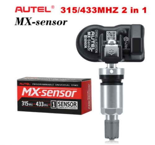 Autel MX-Sensor 315MHz+433MHz 2 in 1 Universal Programmable TPMS Sensor Metal/Rubber Work With TS501 TS508 TS601