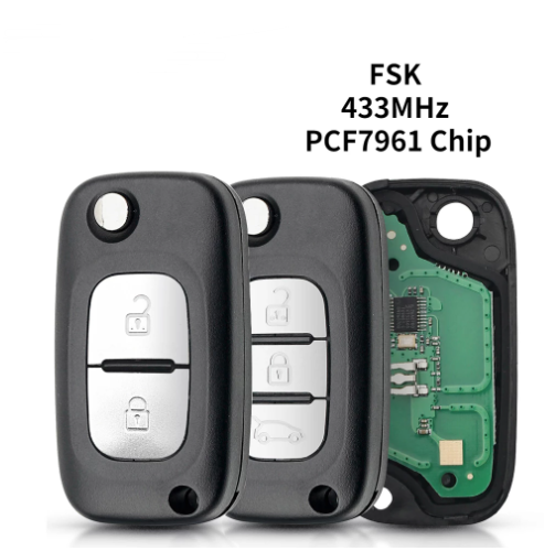 2/3 BTN 433MHz PCF7961 Chip Remote Car Key For Renault Clio III Clio 3 Kangoo Master Modus Twingo 2006-2016 7701210033