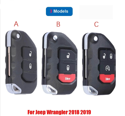 Jeep Wrangler 2018 2019 Smart Remote Auto Car Key Fob OHT1130261 433MHz 4A Chip 68416784AA No Logo
