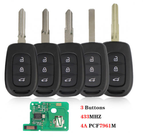 3 Buttons Flip Smart Remote Car Key For Renault Megane 4 3 Captur Duster Symbol Logan Lodgy Dokker 433Mhz 4A PCF7961M