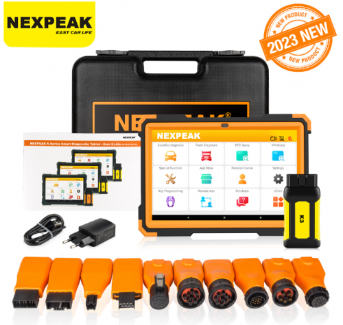 Original NEXPEAK K3 OBD2 Scanner Heavy Duty Diagnostic Tool For Car and Truck OBD2 Key Programmer Odometer Adjustment Car Diagnosis