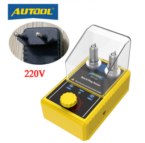 Original AUTOOL SPT101 220V 110V Car Spark Plug Tester Ignition Testers Automotive Diagnostic Tool Double Hole Analyzer